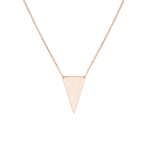 Spear Tip Necklace in Plated Sterling Silver