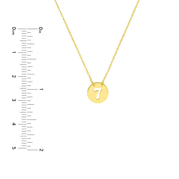 So You Cutout No.7 Mini Disc Necklace
