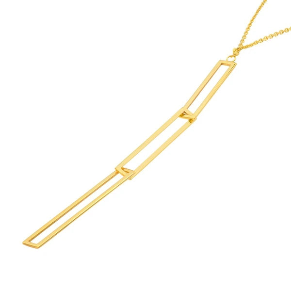 Interlocking Open Rectangles Necklace