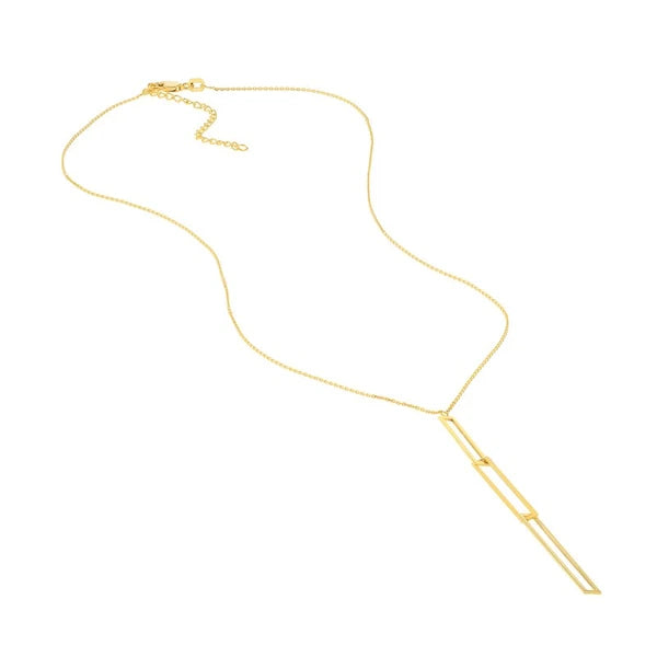 Interlocking Open Rectangles Necklace