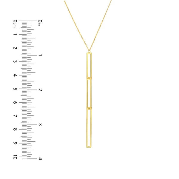Interlocking Open Rectangles Necklace