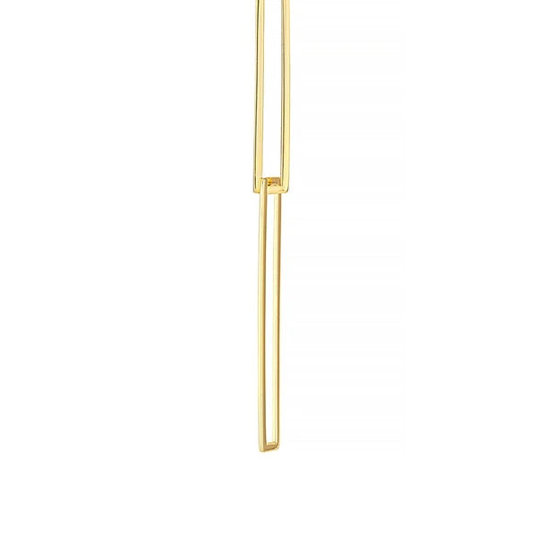 Interlocking Open Rectangle Drop Earrings