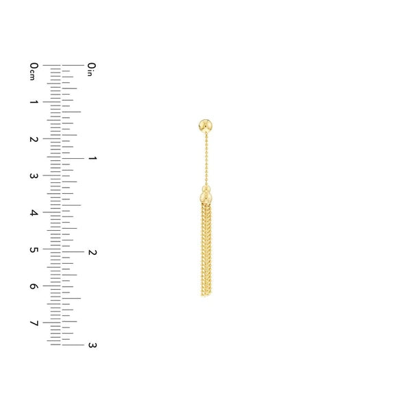 Double Bead and Tassel Earrings