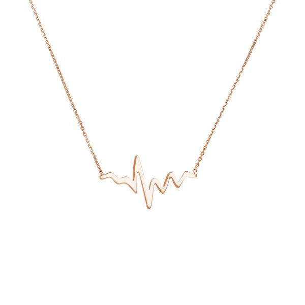 Heartbeat Necklace in Plated Sterling Silver