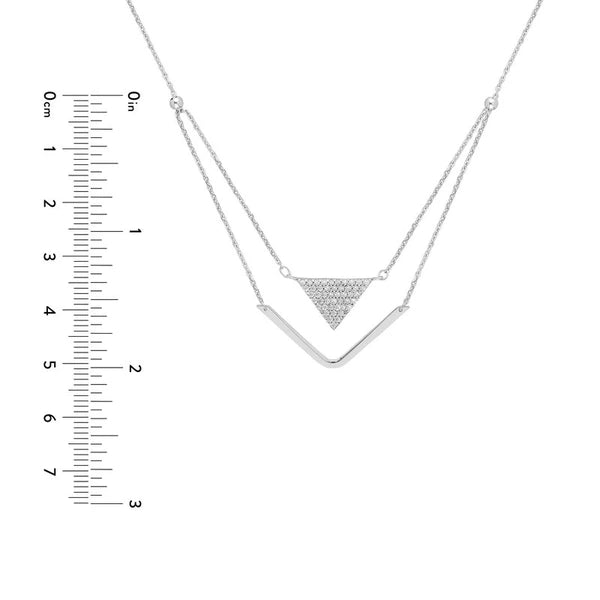 Sterling Silver CZ Stability and Balance Necklace