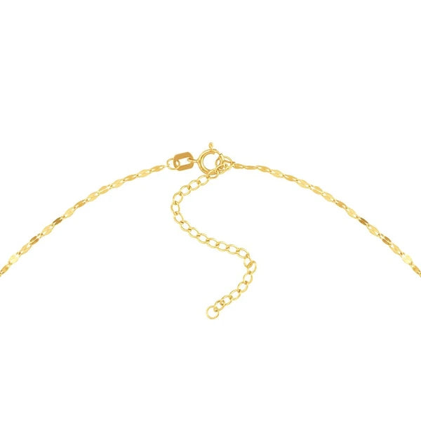 Open Circle Pendant on Piatto Chain Necklace