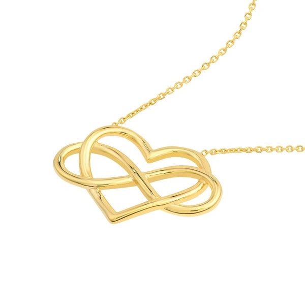 Infinity Open Heart Pendant Necklace
