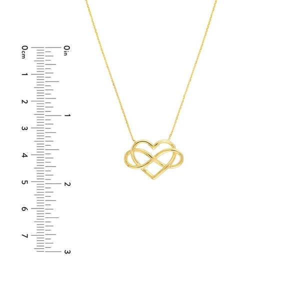 Infinity Open Heart Pendant Necklace