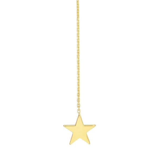 Flat Star Threader Earrings