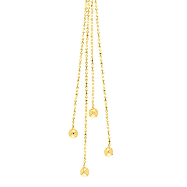 Multi-Dangle Beaded Chain Earrings