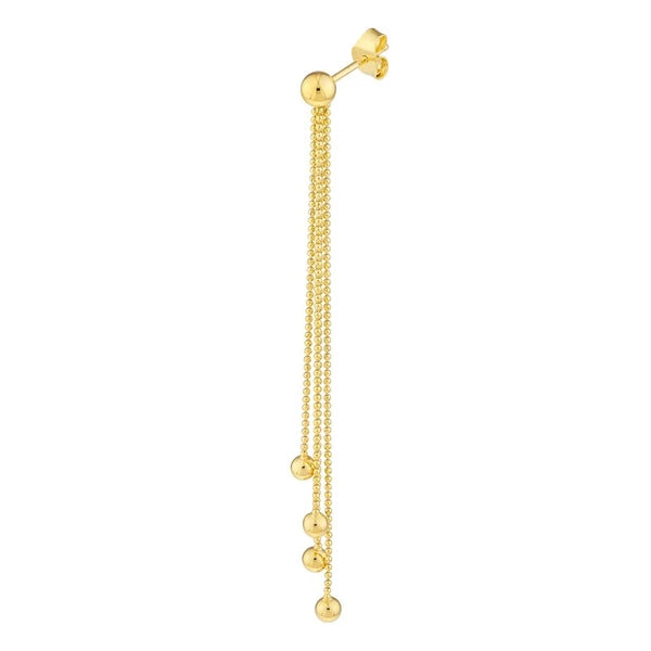 Multi-Dangle Beaded Chain Earrings
