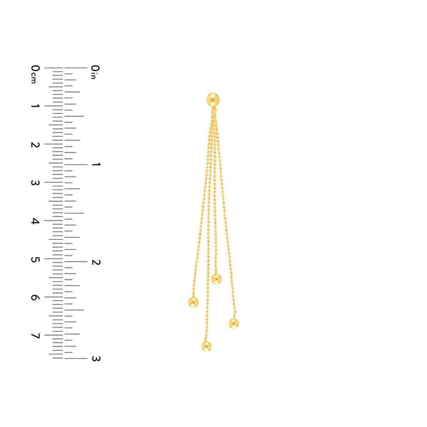 Multi-Dangle Beaded Chain Earrings