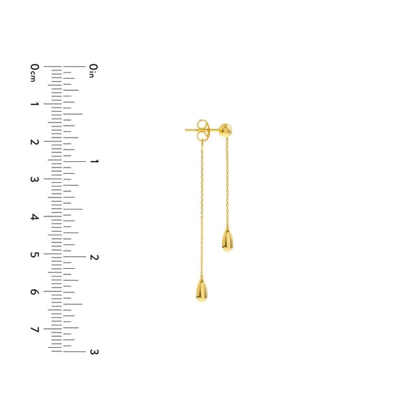 Front and Back Teardrop Dangle Earrings