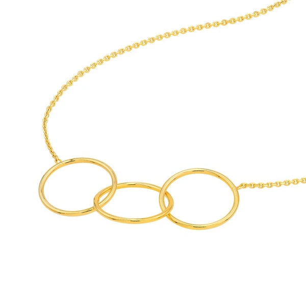 Interlocking Open Circles Necklace