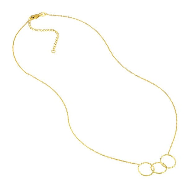 Interlocking Open Circles Necklace