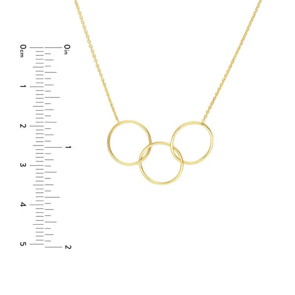 Interlocking Open Circles Necklace