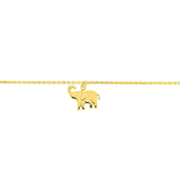 Elephant Trio Adjustable Anklet