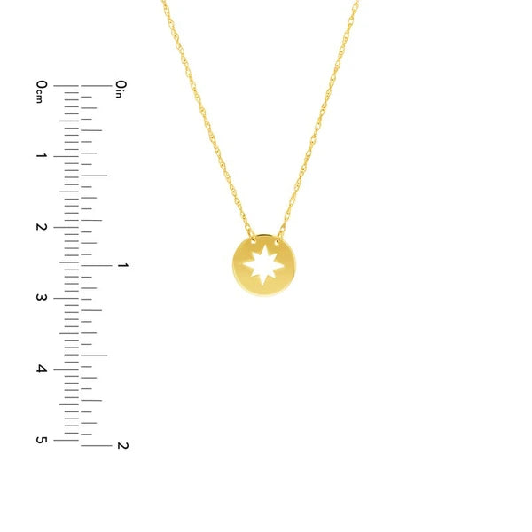 So You Cutout Star Mini Disc Adjustable Necklace