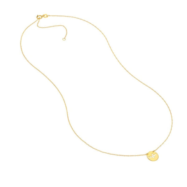 So You Cutout Heartbeat Mini Disc Adjustable Necklace