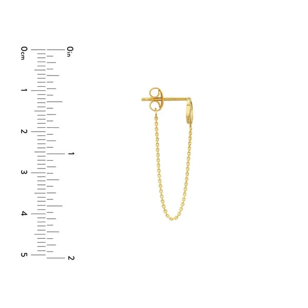 Front to Back Linked Circle Chain Earrings