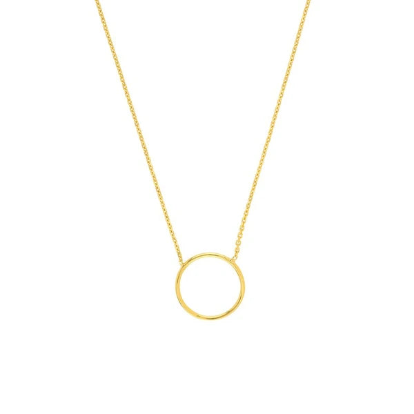 Open Wire Circle Adjustable Necklace