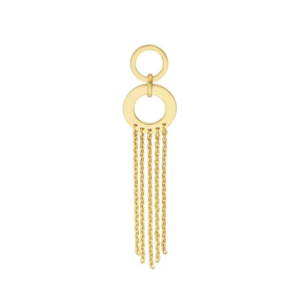 Door Knocker Earrings with Fringe Chain
