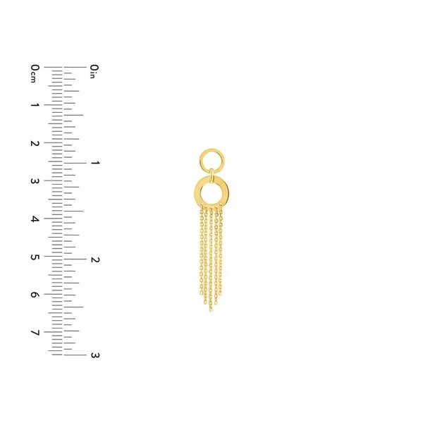 Door Knocker Earrings with Fringe Chain