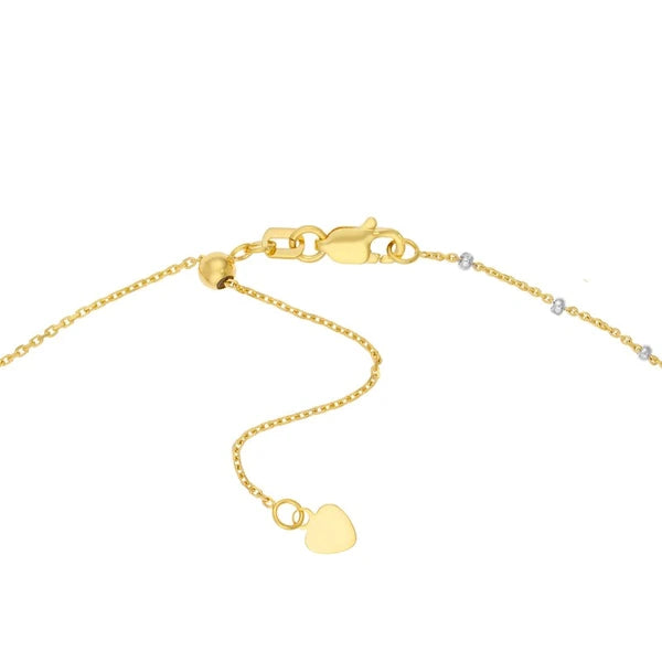 Two-Tone Saturn Chain Adjustable Choker