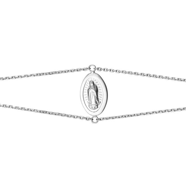 Sterling Silver Virgin Mary Adjustable Choker