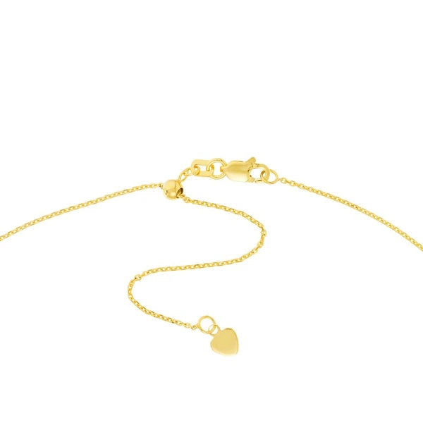 Diamond-Cut Bead Drops Adjustable Choker