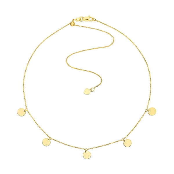 Mini Disc Dangles Adjustable Choker
