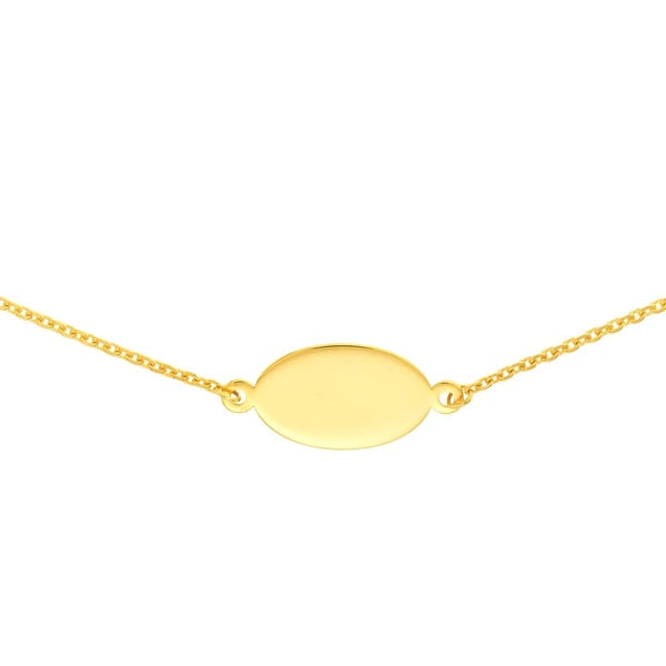 Mini Engravable Oval Plate Adjustable Choker