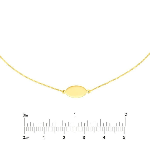Mini Engravable Oval Plate Adjustable Choker