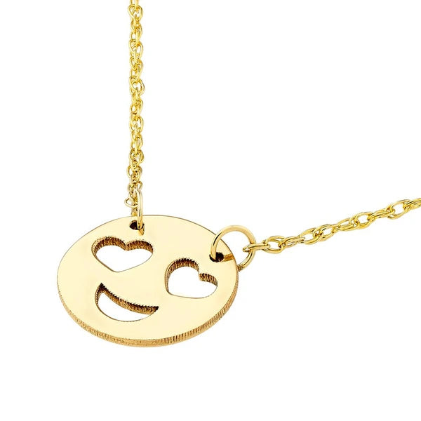 So You Mini Heart Face Adjustable Necklace