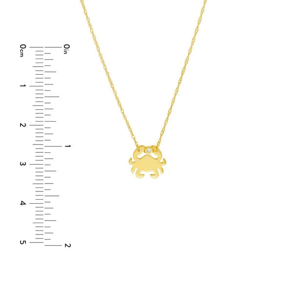 So You Diamond Mini Crab Adjustable Necklace