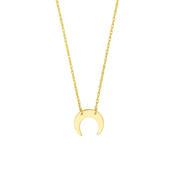 So You Mini Crescent Moon Adj Necklace