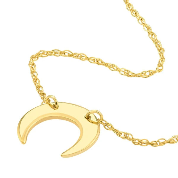So You Mini Crescent Moon Adj Necklace