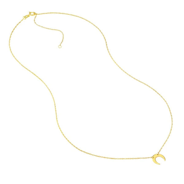 So You Mini Crescent Moon Adj Necklace
