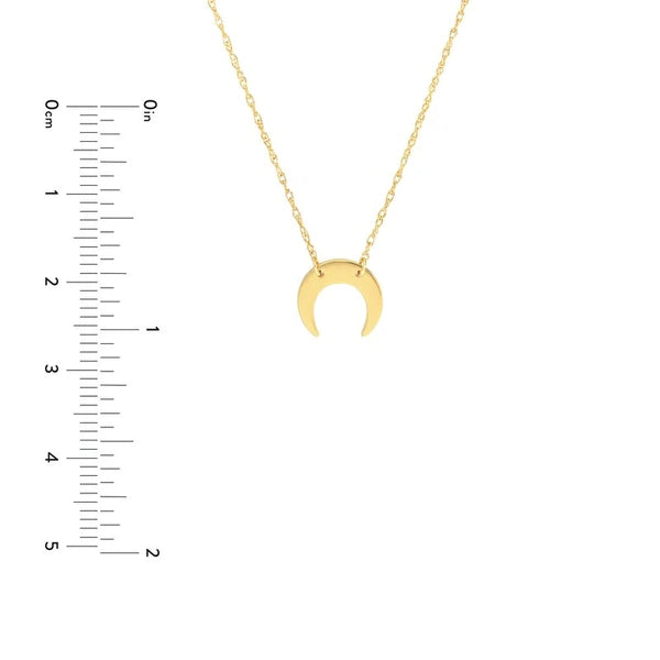 So You Mini Crescent Moon Adj Necklace