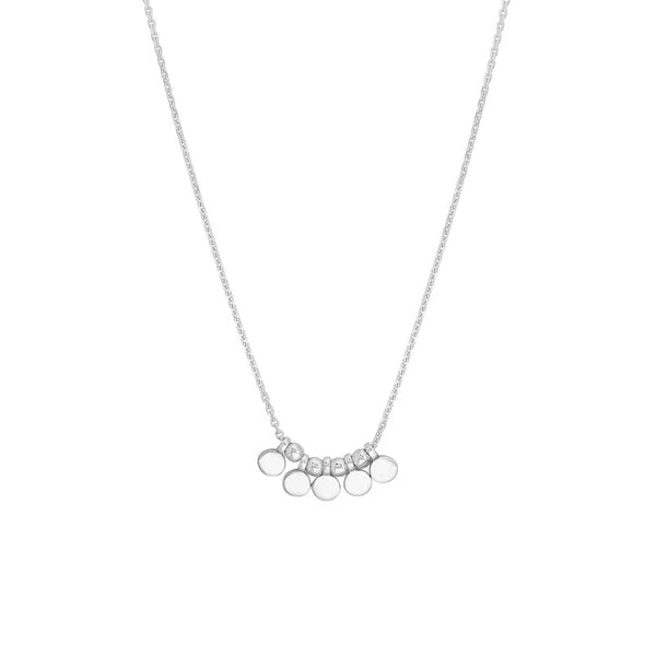 Mini Disc Drop and Bead Station Necklace