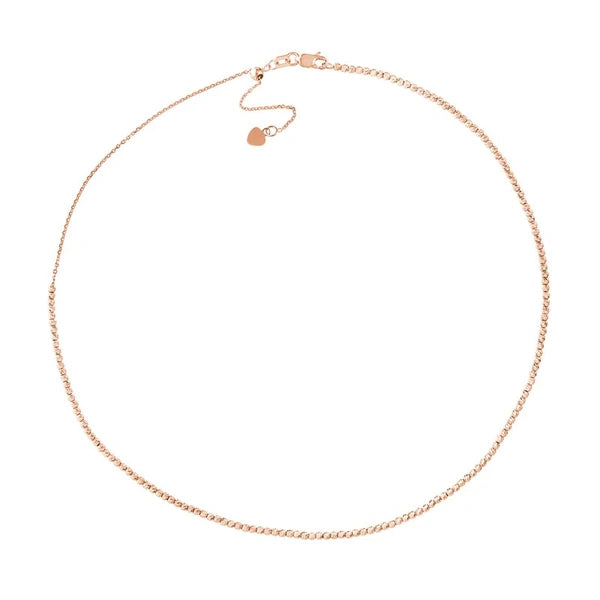 Diamond-Cut Bead Adjustable Choker