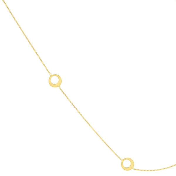 Open Circle Stations Adjustable Necklace