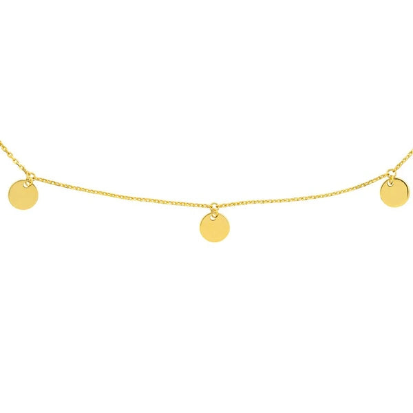 Disc Dangle Adjustable Anklet
