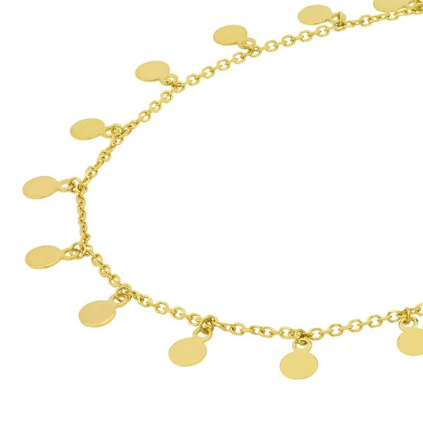 Mini Disc Dangle Adjustable Necklace