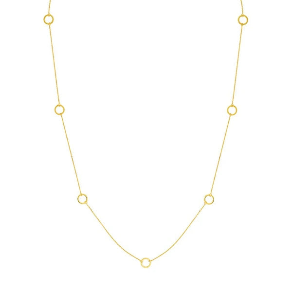 Open Disc Stations Adjustable Necklace