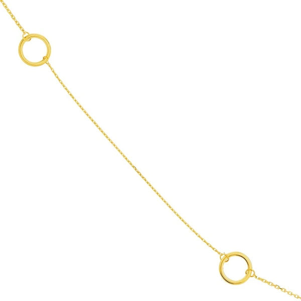 Open Disc Stations Adjustable Necklace