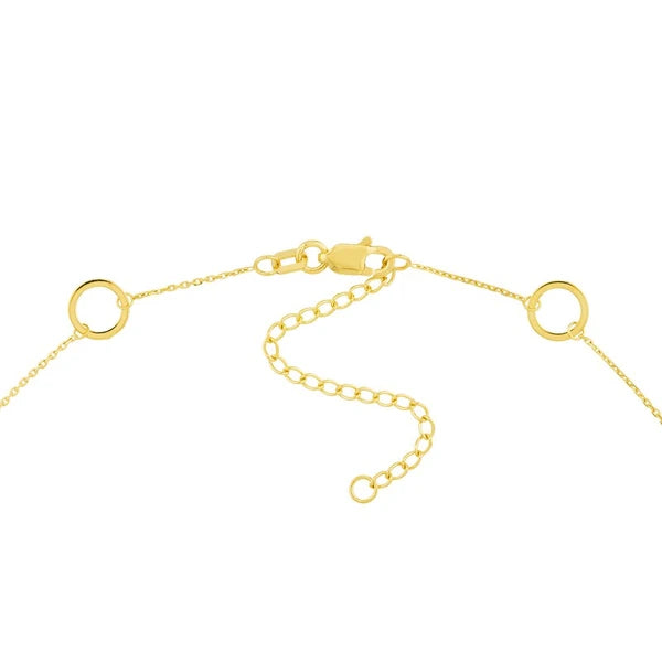 Open Disc Stations Adjustable Necklace