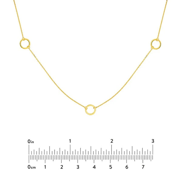 Open Disc Stations Adjustable Necklace