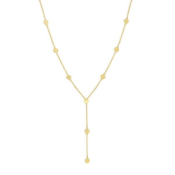 Mini Disc Lariat Adjustable Necklace