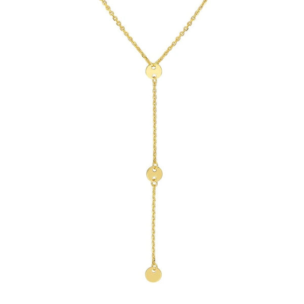 Mini Disc Lariat Adjustable Necklace